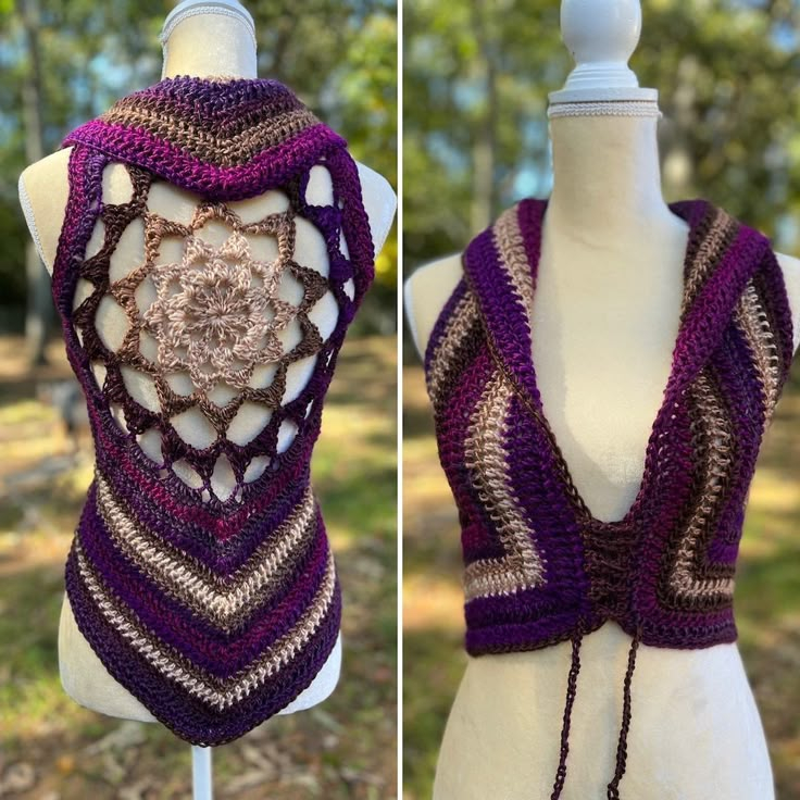 Crochet Vest Pattern Cosmic Mandala Vest Pattern Etsy Kleidung 