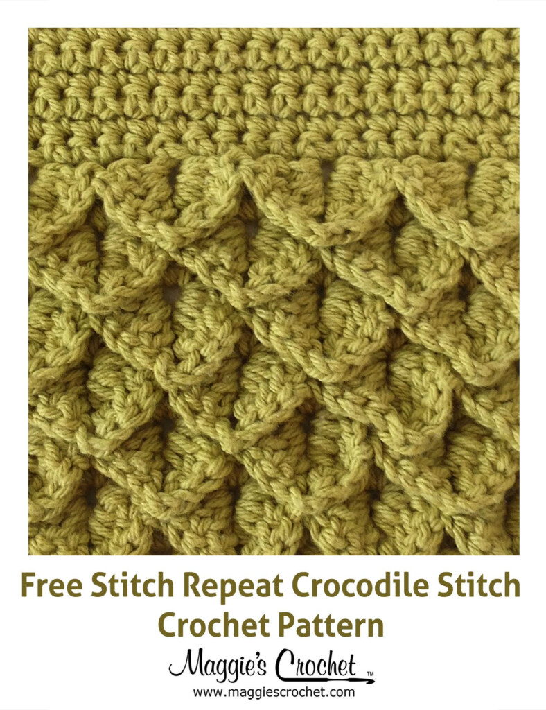 Crocodile Stitch Free Crochet Pattern From Maggie 39 s Crochet Stitch 