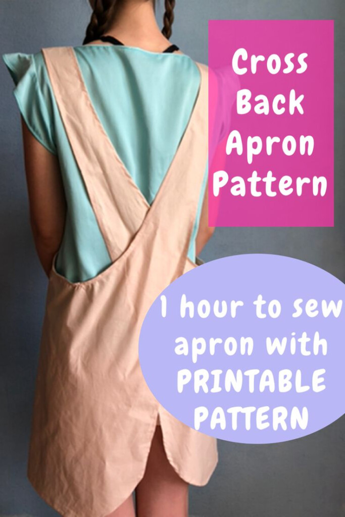 Cross Back Apron Sewing Pattern PDF Japanese Apron Download Now 