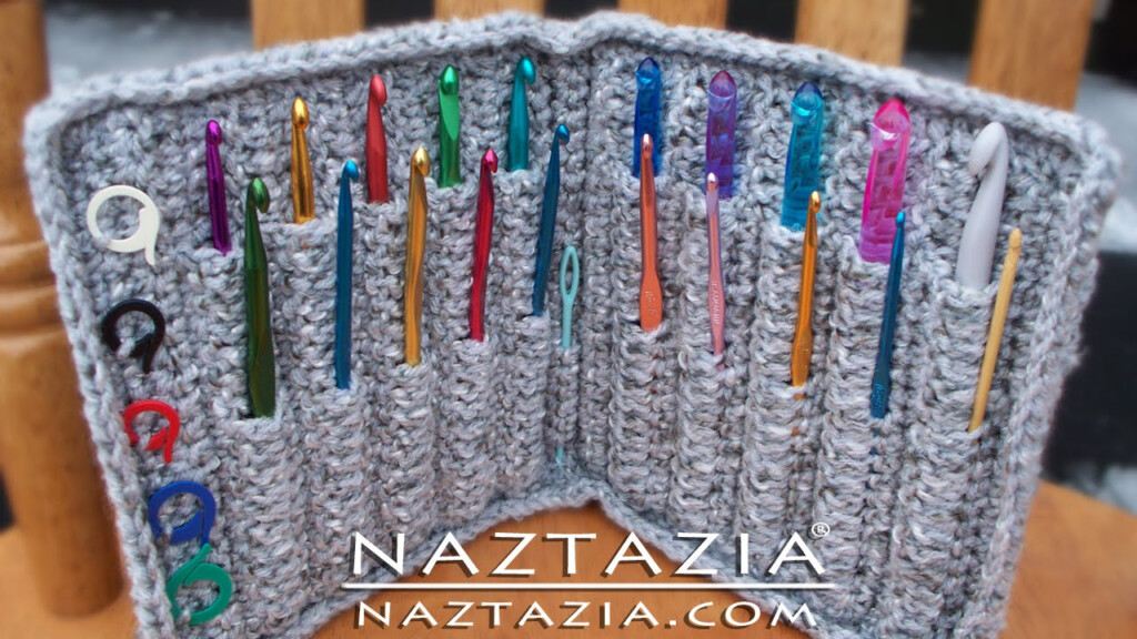 DIY Learn How To Crochet Hook Case Holder Folder Wallet Pouch Storage 