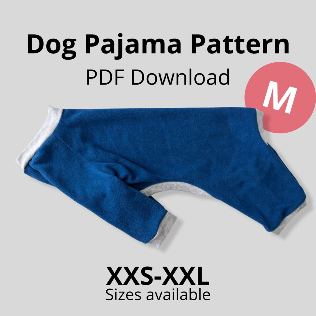 Dog Pajama Pattern Downloadable PDF Sewing Pattern SIZE M Etsy UK