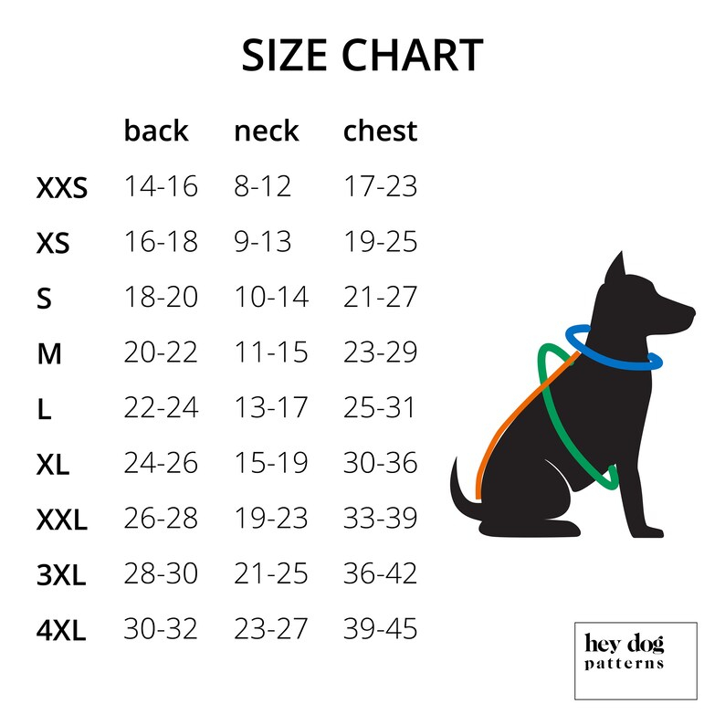 Dog Sweater Sewing Pattern Printable Digital Download Size Etsy