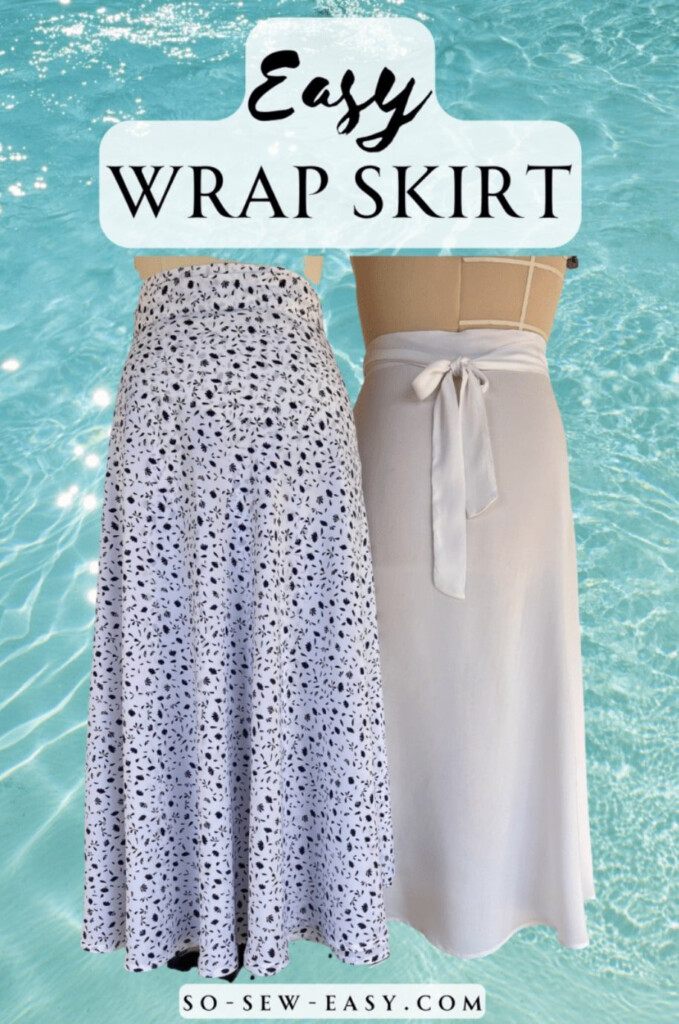 Easy Adjustable Wrap Skirt FREE Sewing Pattern And Tutorial Sewing 4 Free