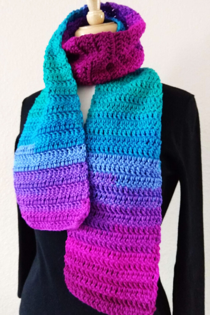 Easy Beginner Double Crochet Scarf The Crochet Architect