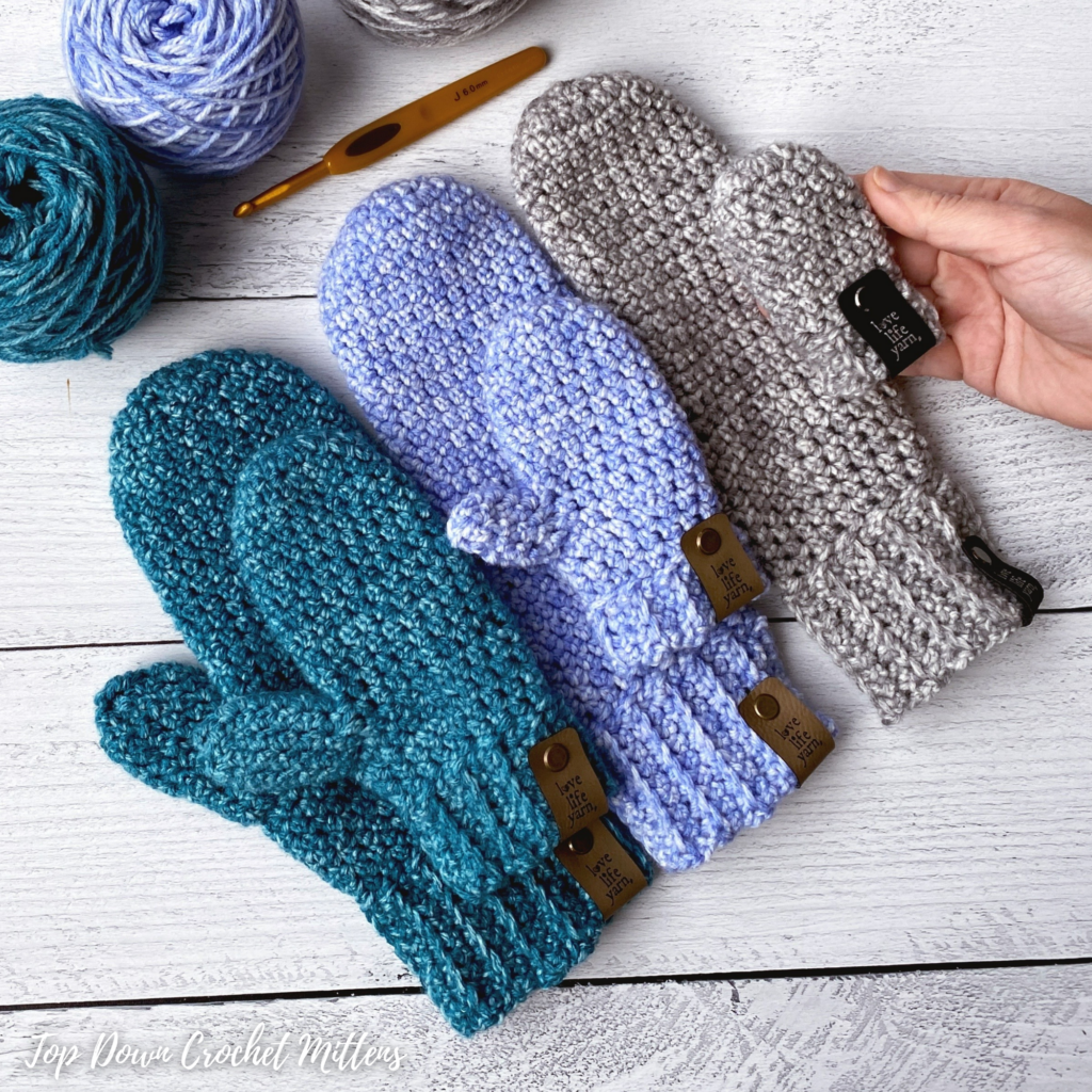Easy Crochet Mittens Free Crochet Pattern Love Life Yarn 