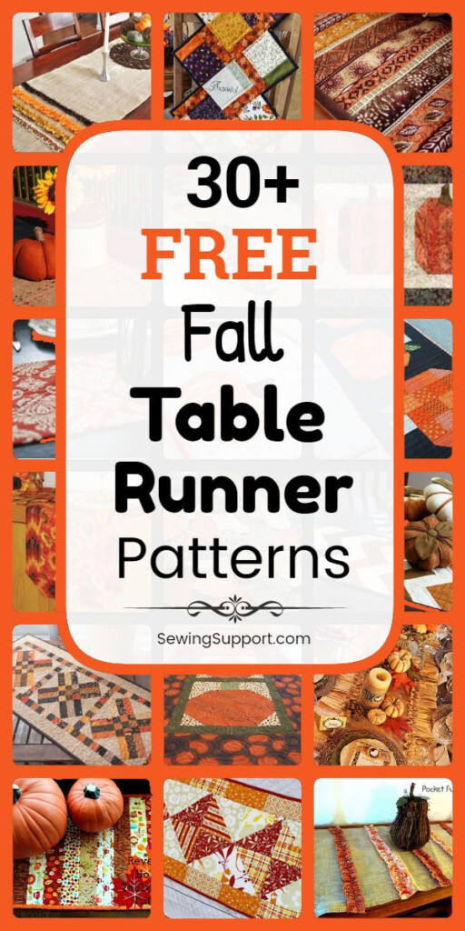 Fall Table Runner Patterns Free 78 22 Finished Table Mat Size tm 
