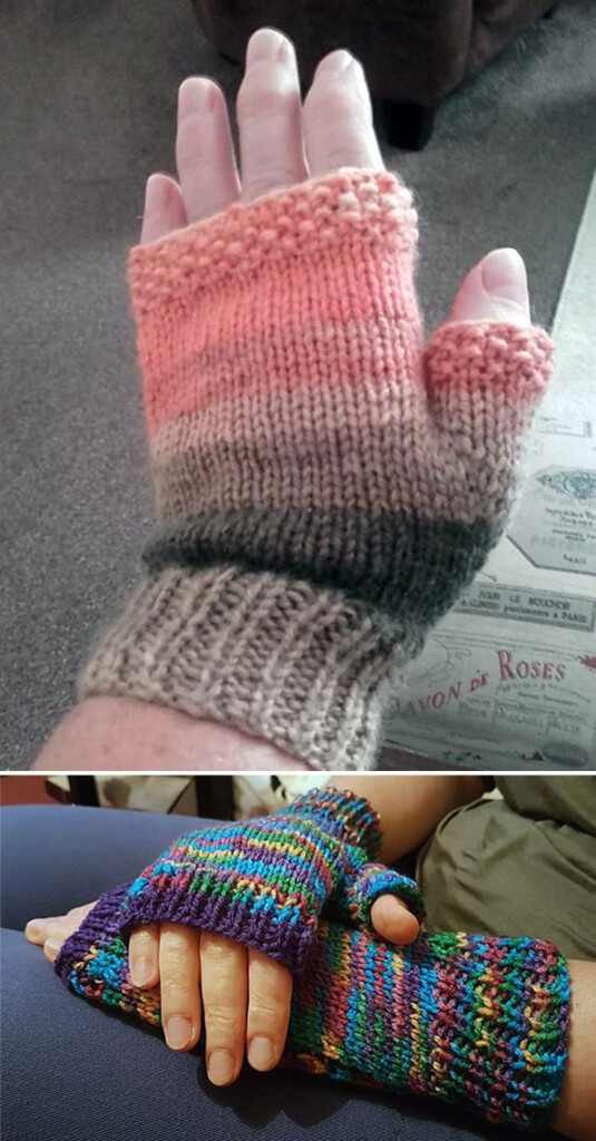 Fingerless Gloves Knit Flat Free Pattern Web Check Out Our Knit Flat 
