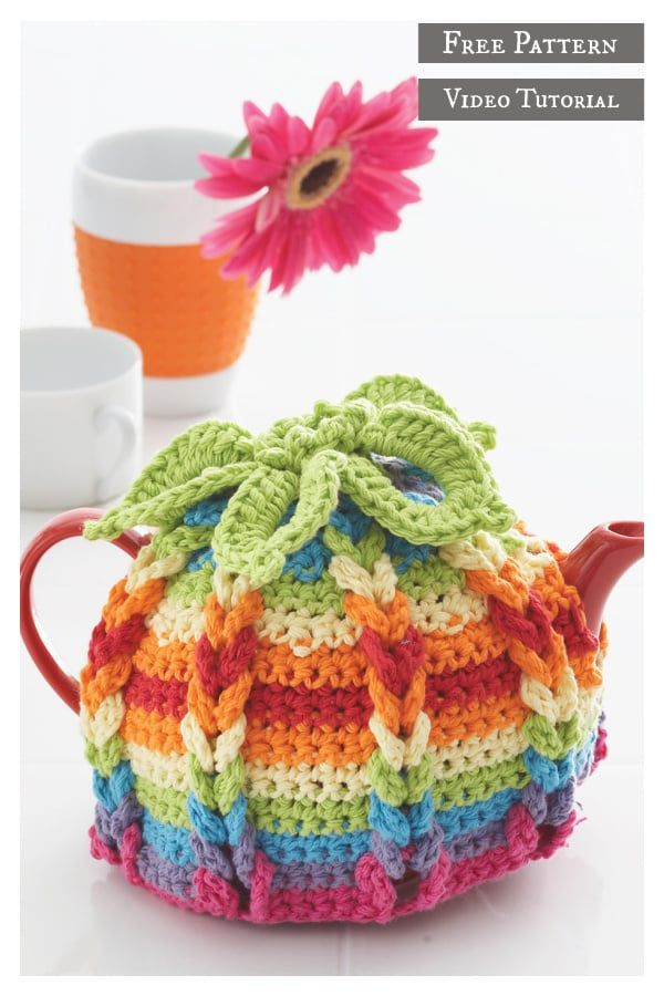 Floral Tea Cozy Free Crochet Pattern Crochet Tea Cozy Tea Cozy 