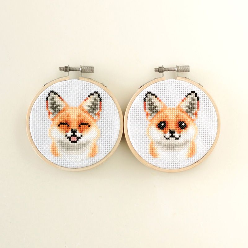 Fox Cross Stitch Pattern PDF Bundle Fox Smiling Fox Embroidery PDF 