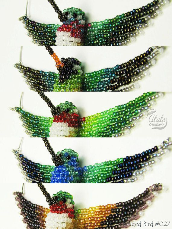 Free 3D Beaded Hummingbird Pattern Web Follow Along Using The 