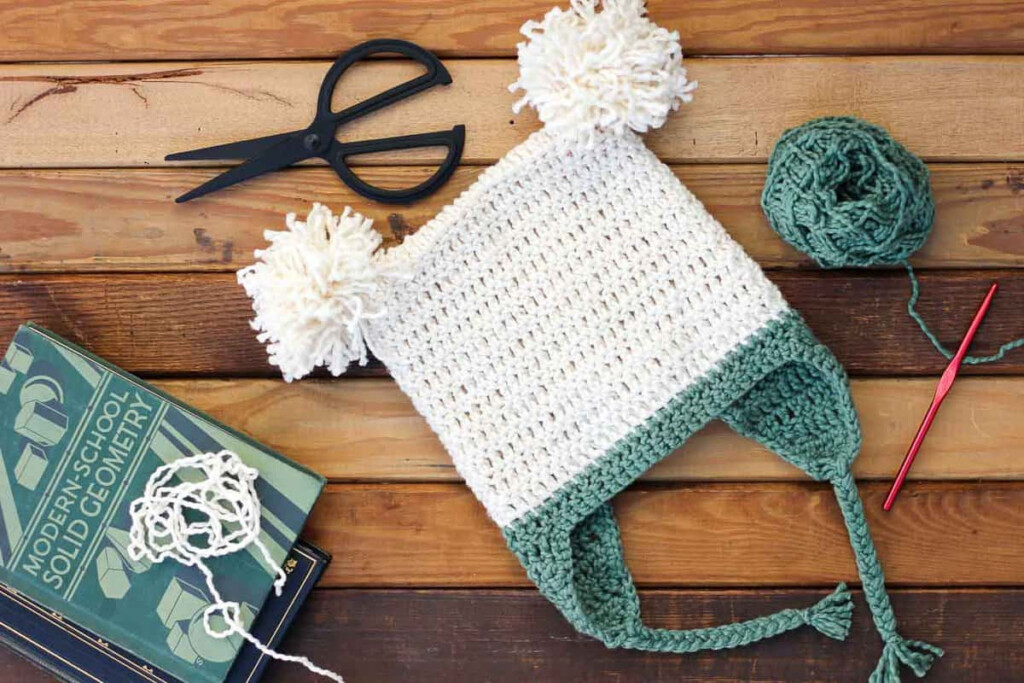 Free Beginner Crochet Beanie Hat Pattern quot Pom Pom Party quot 
