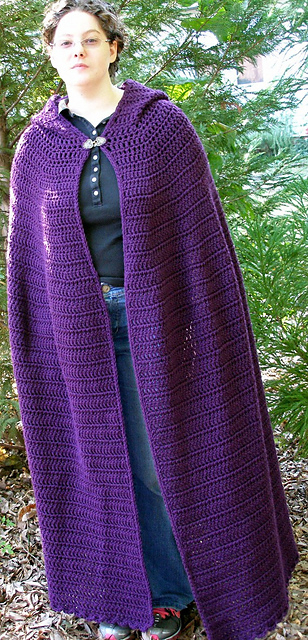 Free Crochet Cloak Patterns For Adults Ravelry Full Length Hooded 