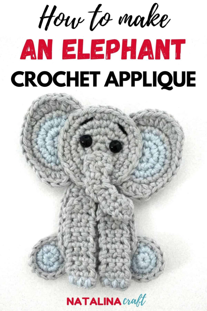 Free Crochet Pattern Elephant Appliqu Natalina Craft
