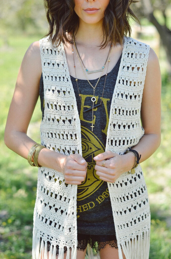 FREE CROCHET PATTERN VEST WITH FRINGE Ile Ilgili G rsel Sonucu 