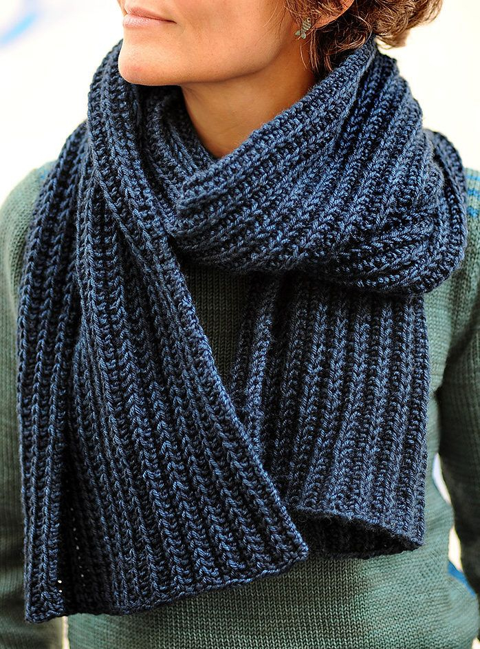 Free Knitting Pattern For No Purl Rib Reversible Scarf Knit With A 2 