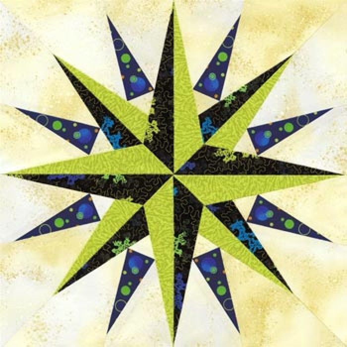 Free Mariner Compass Quilt Block Pattern Mariners Compass Quilt 