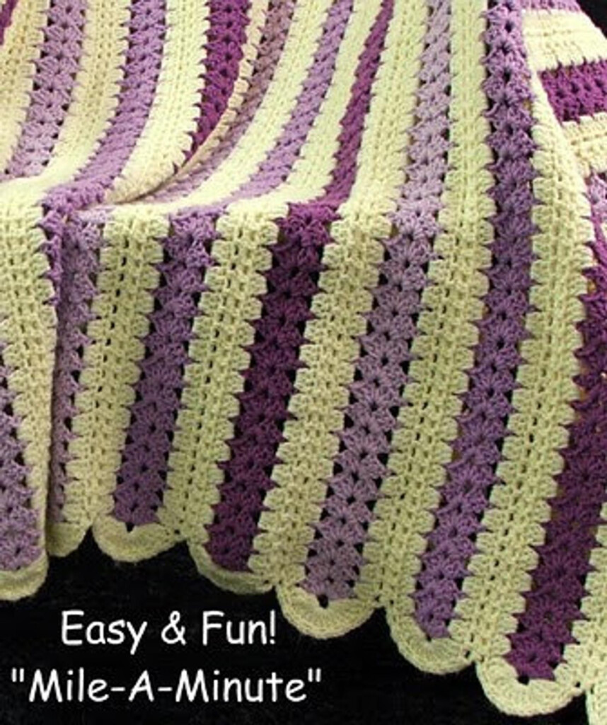 Free Mile A Minute Crochet Afghan Patterns Gsashift