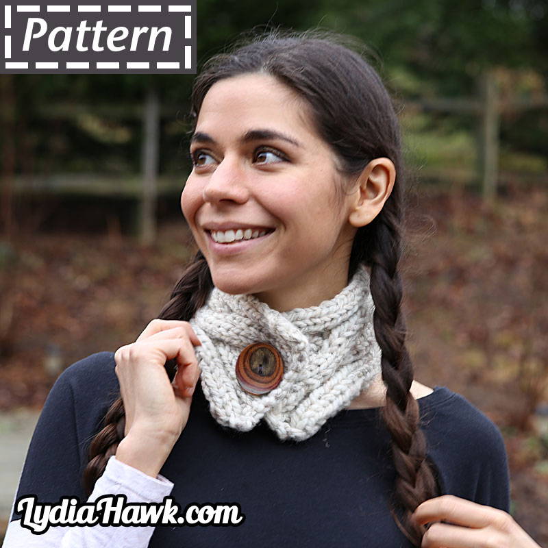 FREE PATTERN Fancy Knit Cable Neck Warmer Lydia Hawk Designs