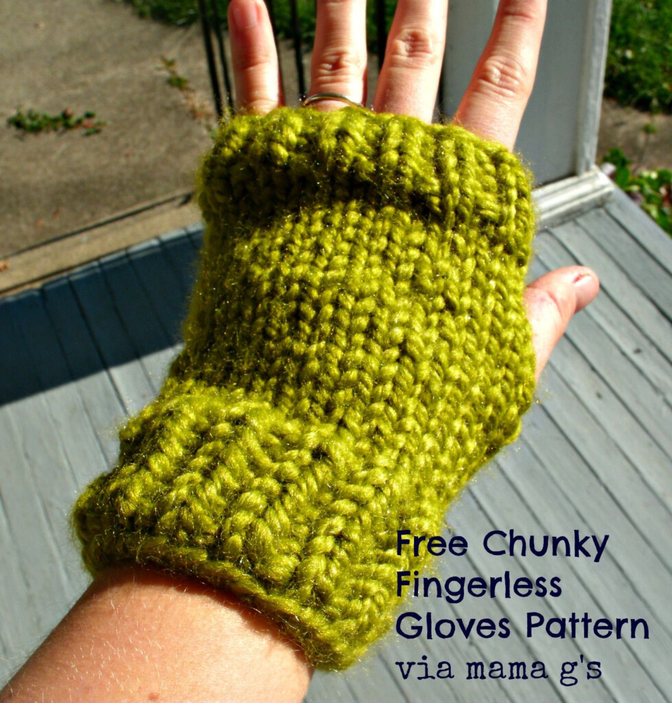 Free Pattern Fast And Chunky Knitted Fingerless Gloves Artofit