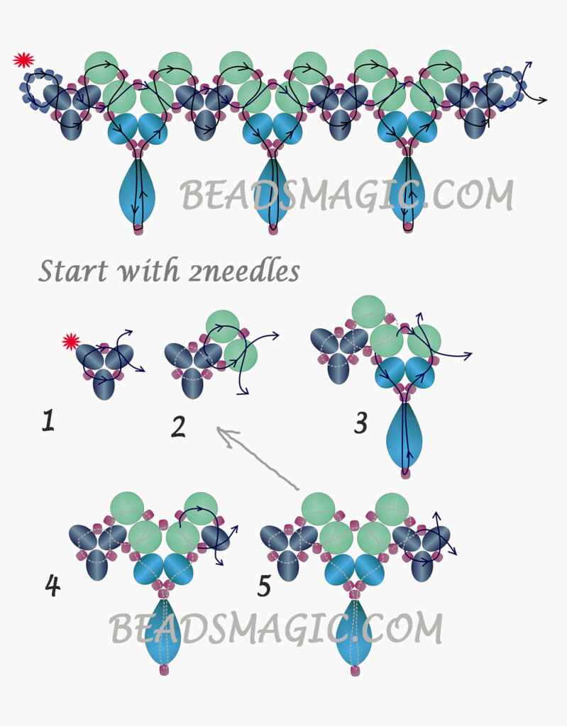 Free Pattern For Necklace Lina Beads Magic