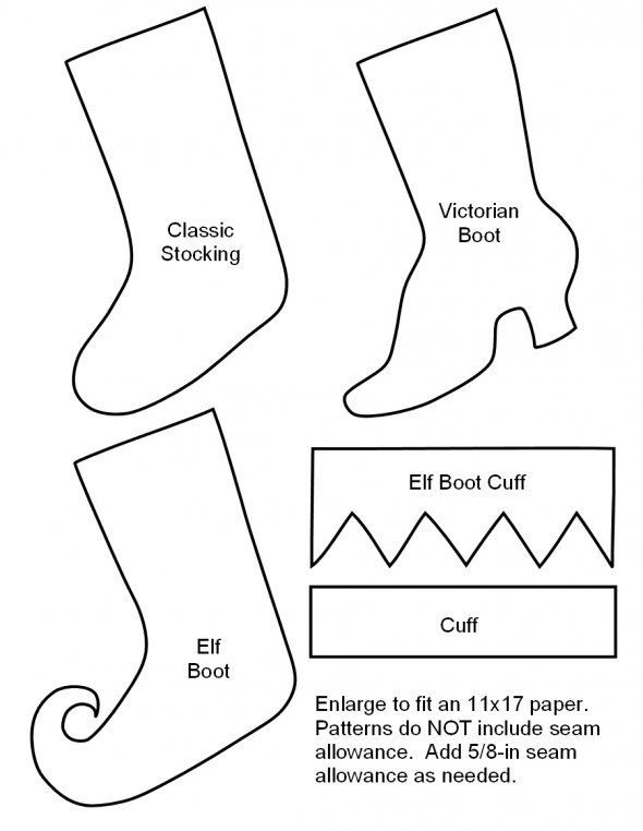 Free Printable Christmas Stocking Pattern Printable And Enjoyable 