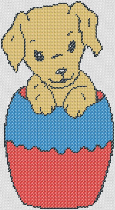 Free Printable Easter Cross Stitch Patterns Easter Puppy Cross 