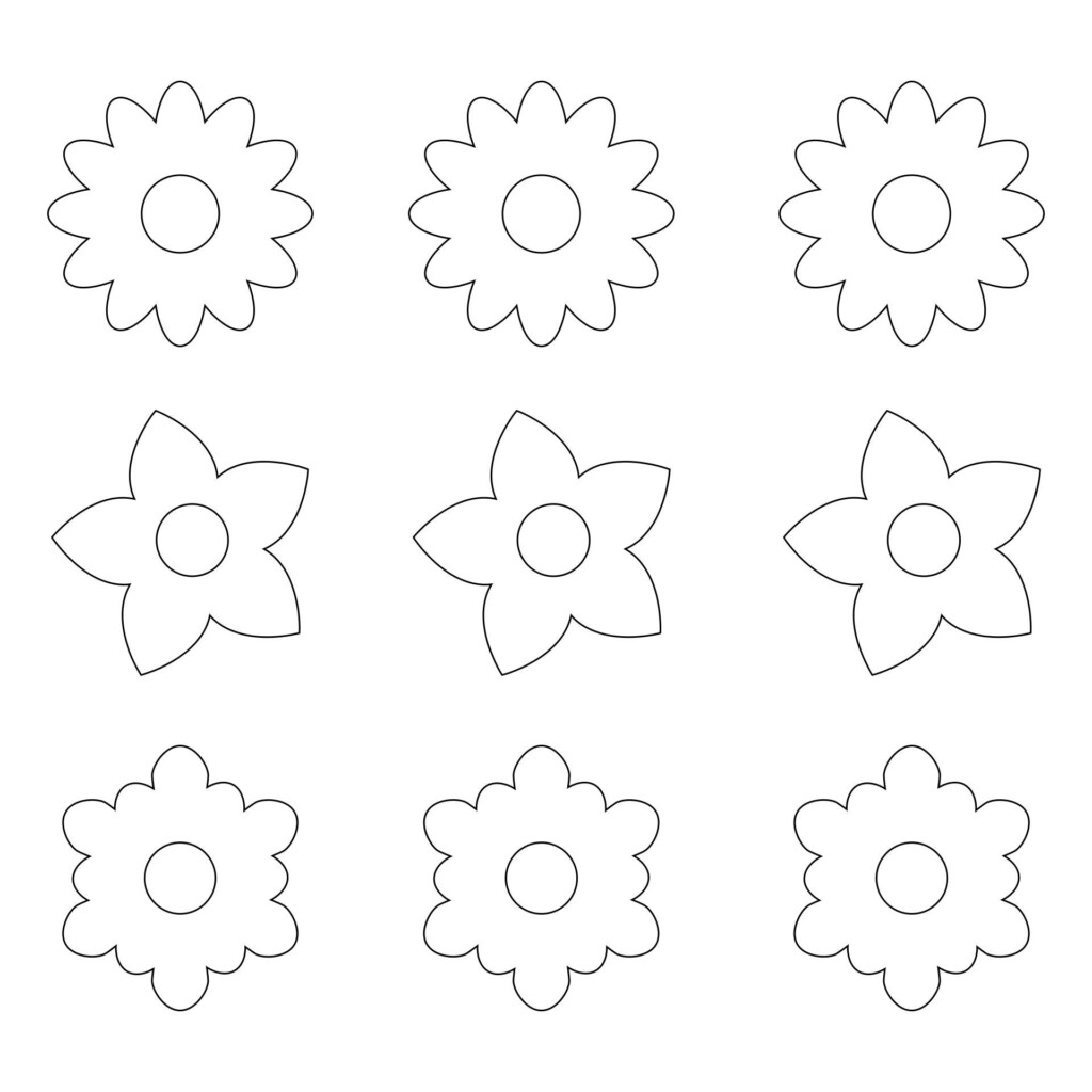 Free Printable Flower Cutouts Template