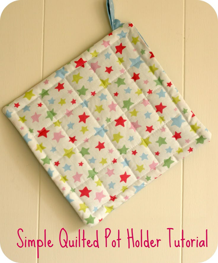 Free Sew Patterns Simple Quilted Pot Holder Tutorial