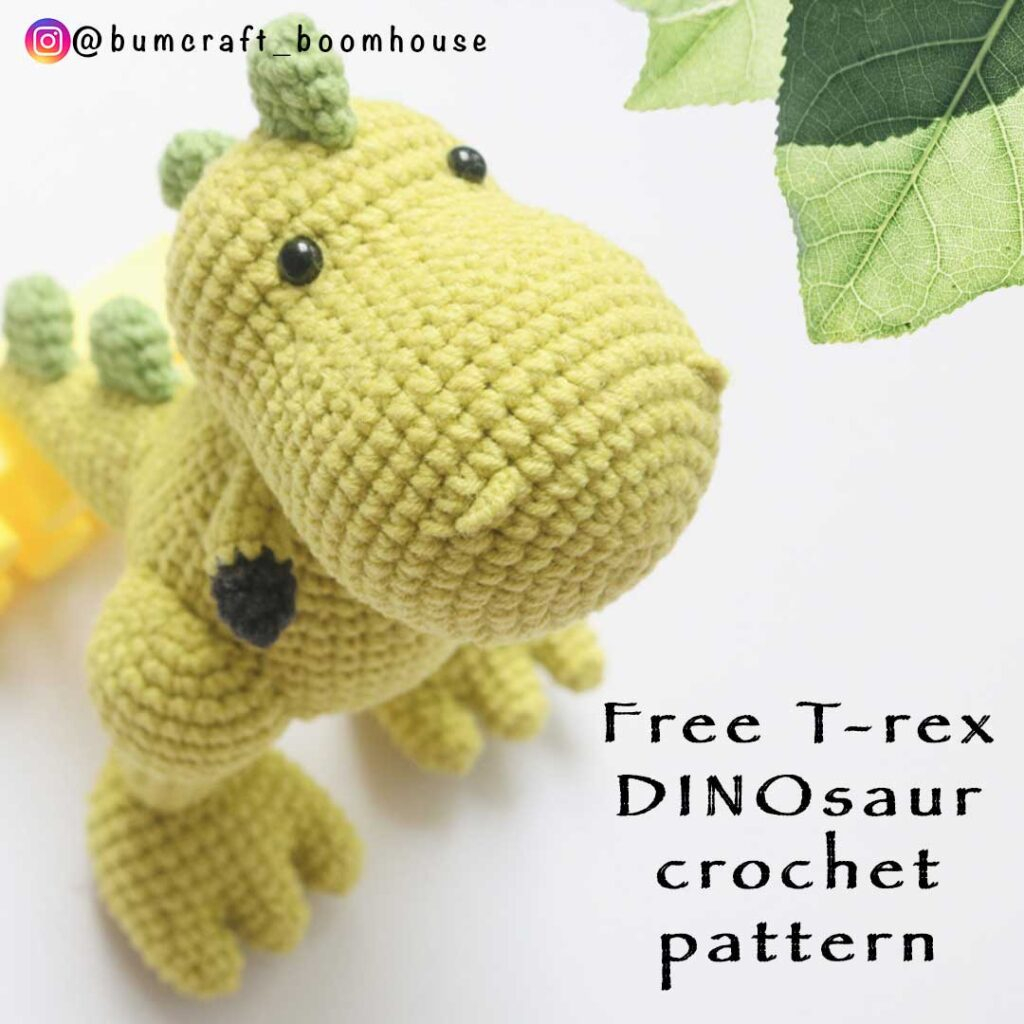 Free T rex DINOsaur Crochet Pattern BumcraftCrochet