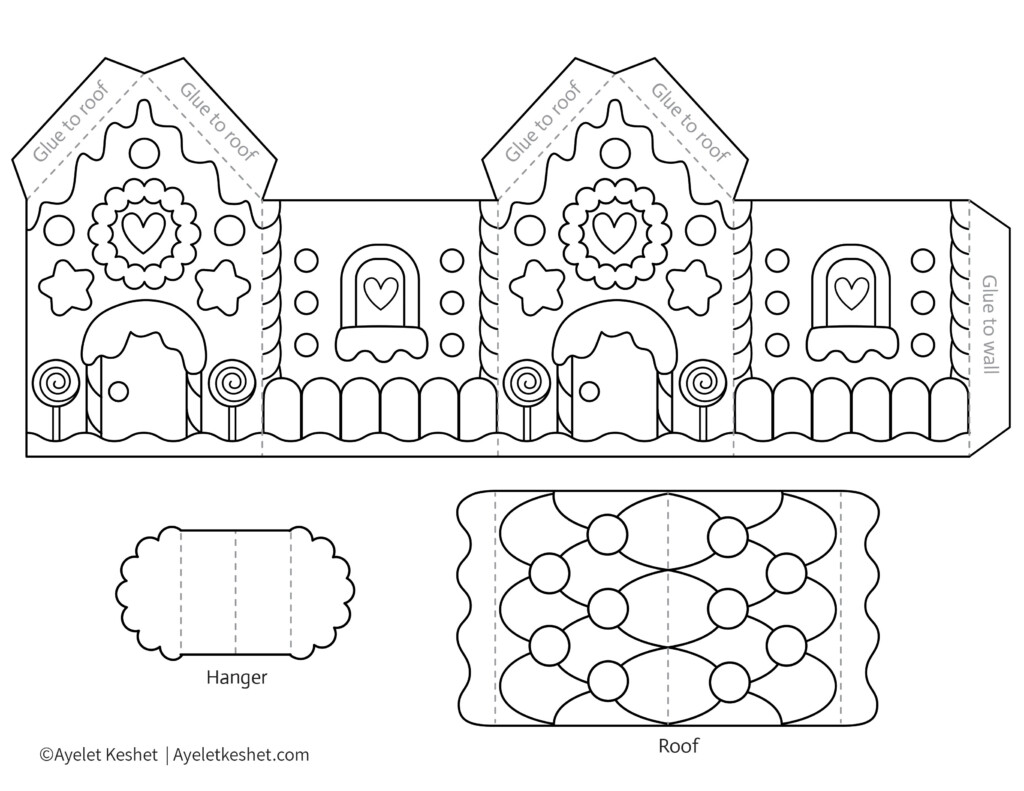 Gingerbread House Patterns Printable