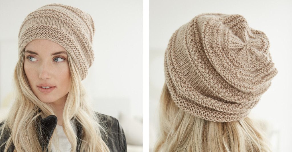 Glorious Knitted Slouch Hat FREE Knitting Pattern 