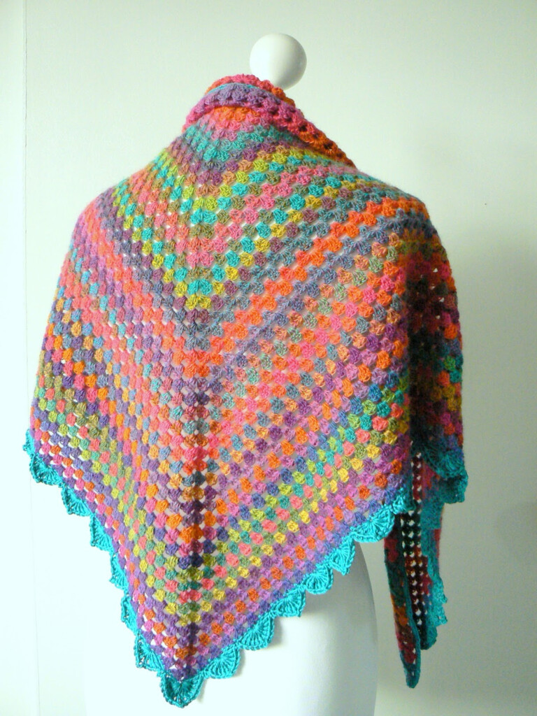 Granny Square Shawl Free Crochet Pattern Free Crochet Vrogue co