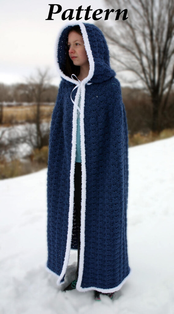 Hooded Cape PDF Crochet PATTERN Child Adult Cloak Instructions Etsy