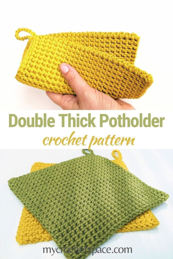 HOW TO CROCHET A DOUBLE THICK POTHOLDER Thermal Stitch Single Crochet 