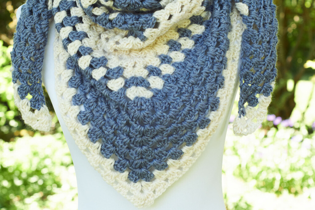 How To Crochet A Granny Square Shawl Free Pattern And Video Tutorial