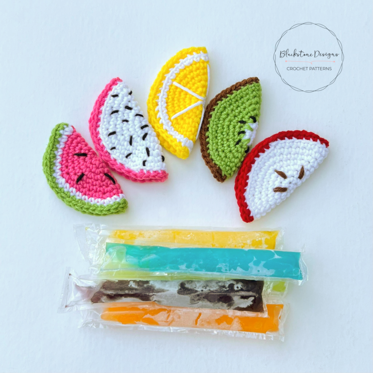 How To Crochet Fruit Slice Popsicle Holders Free Pattern Blackstone 