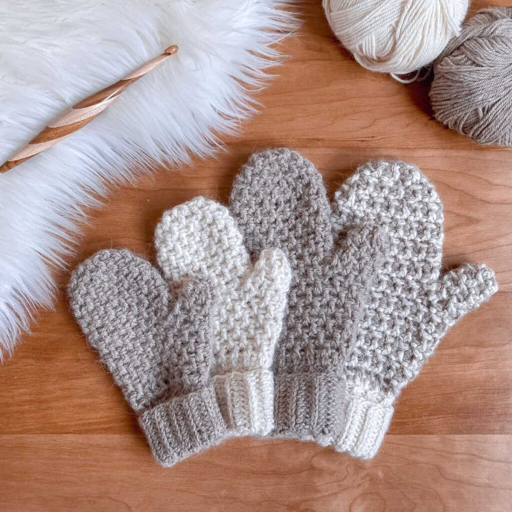 How To Crochet Mittens Free Pattern In Baby Child And Adult Sizes 