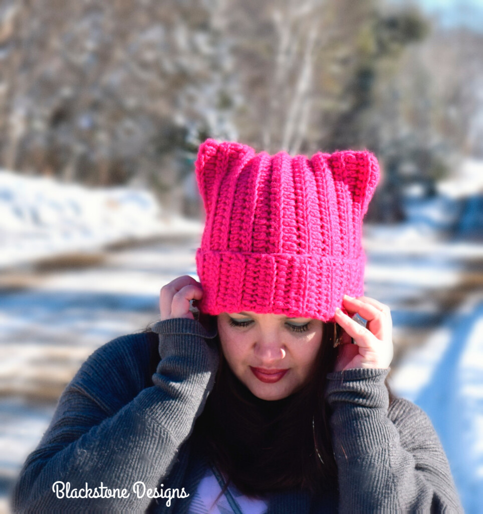 How To Make Your Own Kitty Cat Hat Free Crochet Pattern Blackstone 