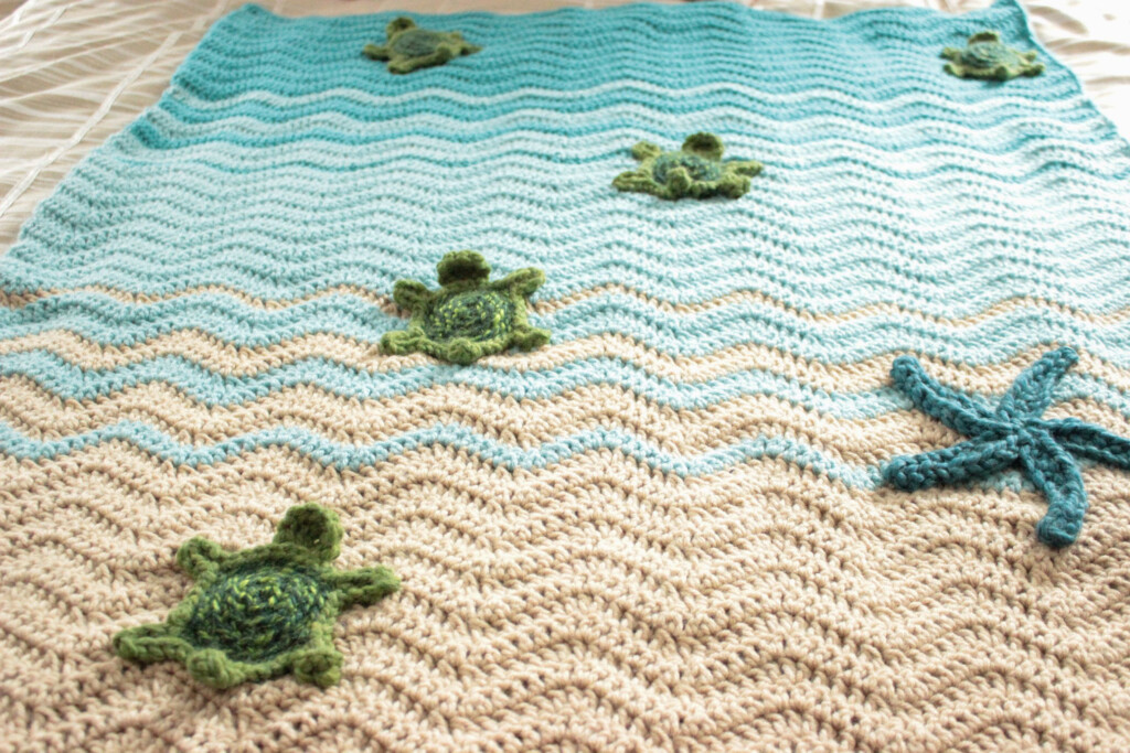 INSTANT DOWNLOAD Crochet Pattern Sea Turtle Blanket Pattern Includes 