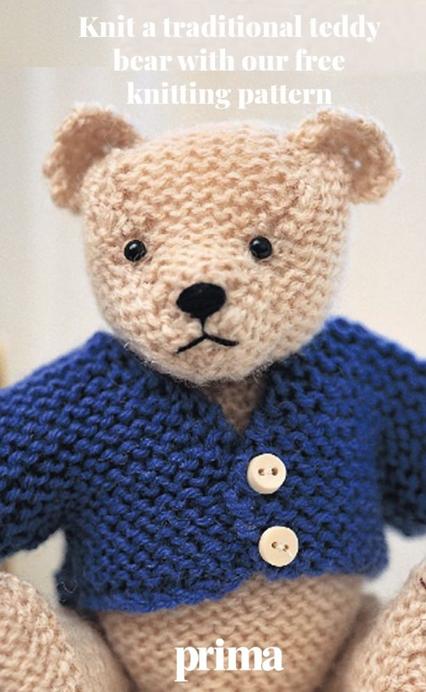 Knit A Cute Teddy Bear With Our Free Pattern Teddy Bear Knitting 