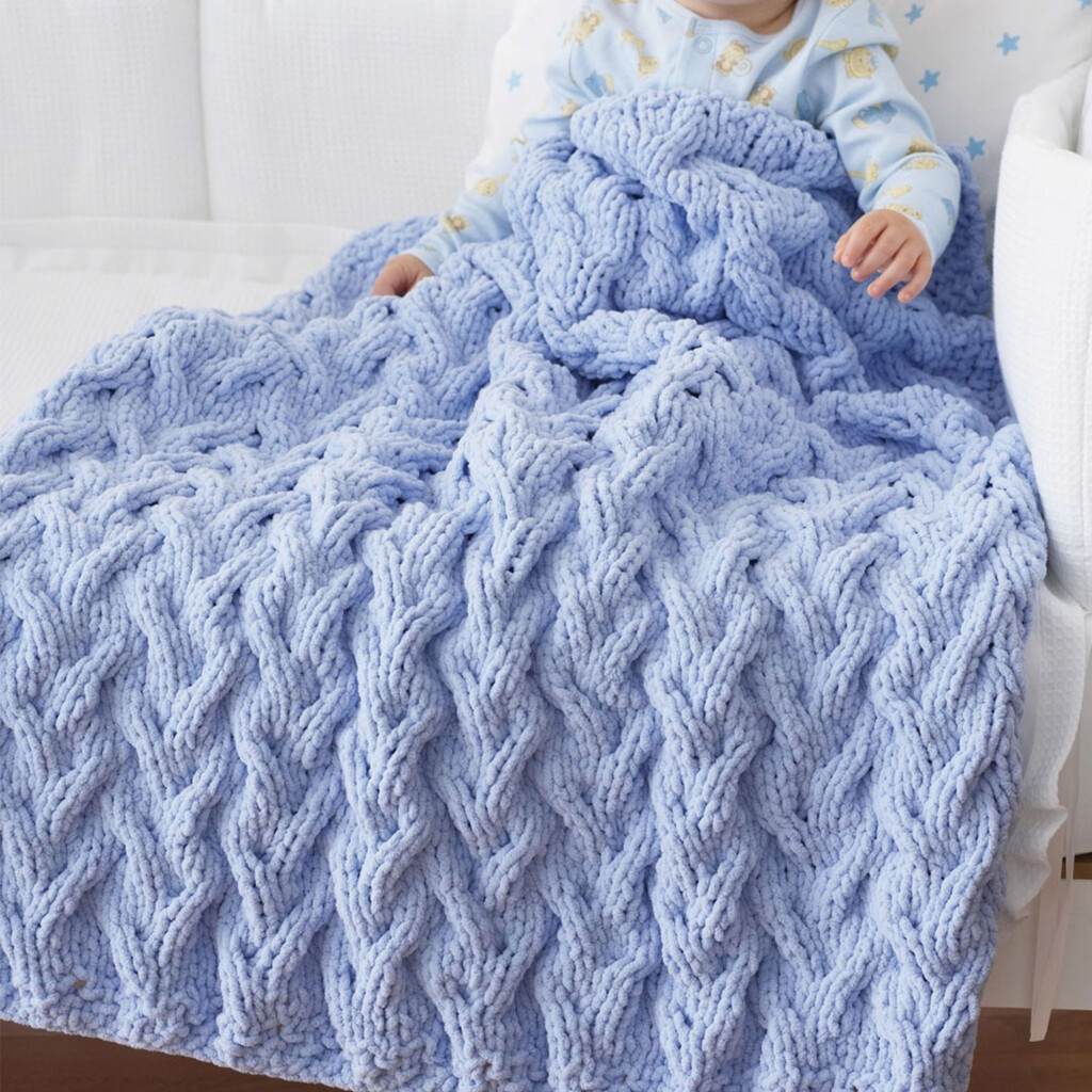 Knit This Lovely Cable Baby Blanket Knitting Pattern Free