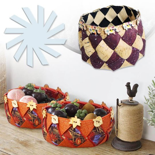 Magic Woven Spiral Storage Basket Included Instructions Pattern 