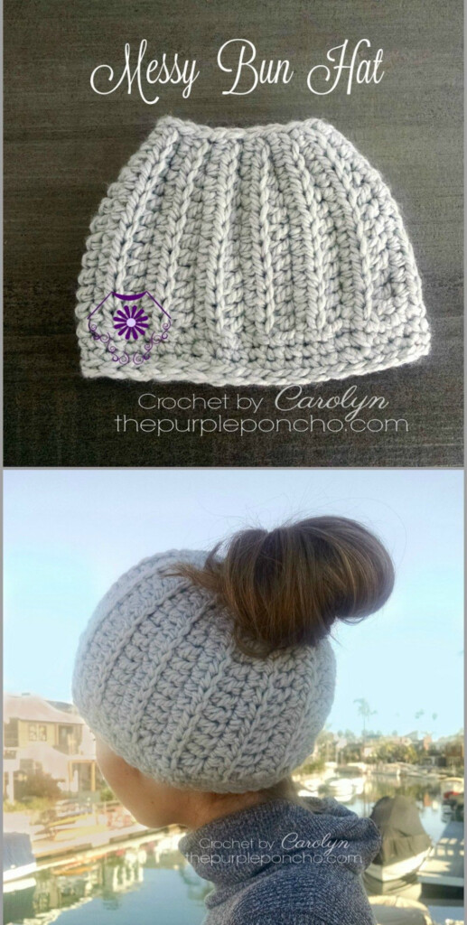 Messy Bun Hat Free Crochet Pattern Artofit
