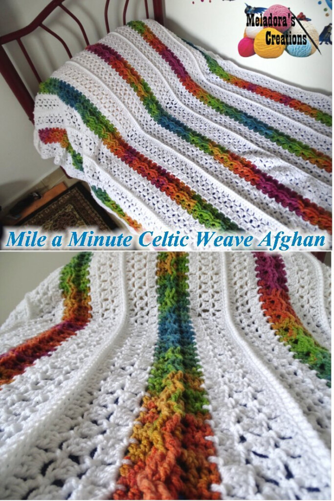 Mile A Minute Celtic Weave Afghan Free Crochet Pattern Meladora 39 s 