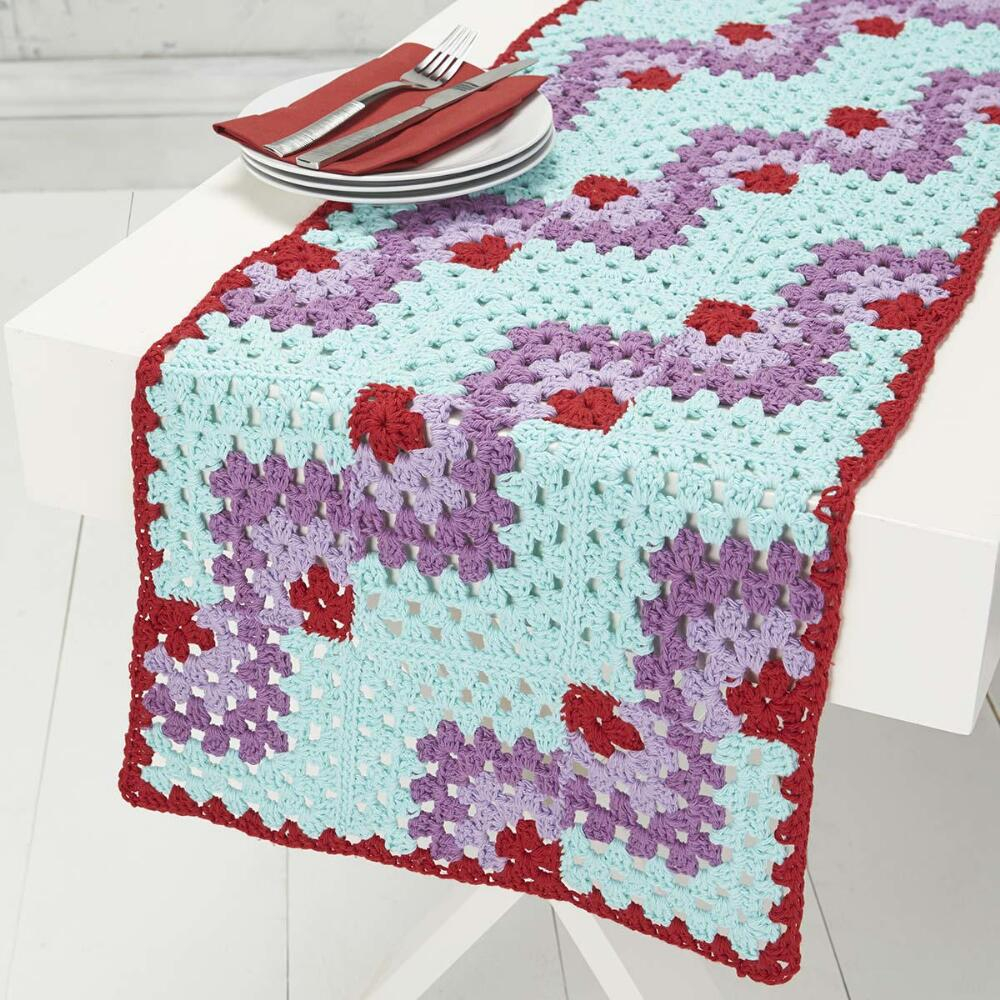 Mitered Table Runner Free Crochet Pattern Crochet Kingdom