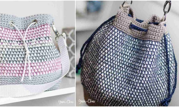 Mosaic Bucket Bag Free Crochet Pattern Your Crochet