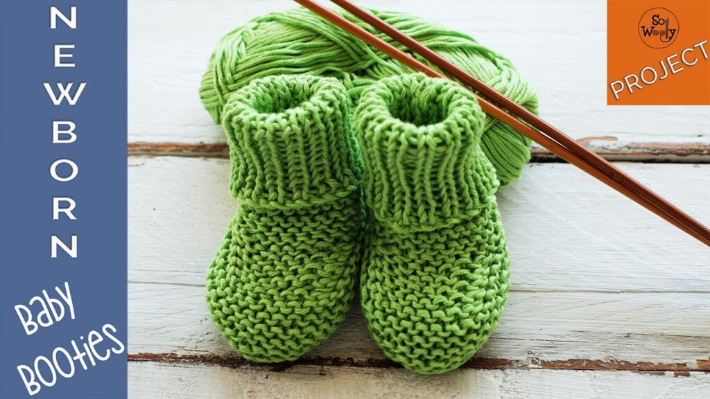 Newborn Baby Booties Knitting Pattern straight Needles So Woolly 