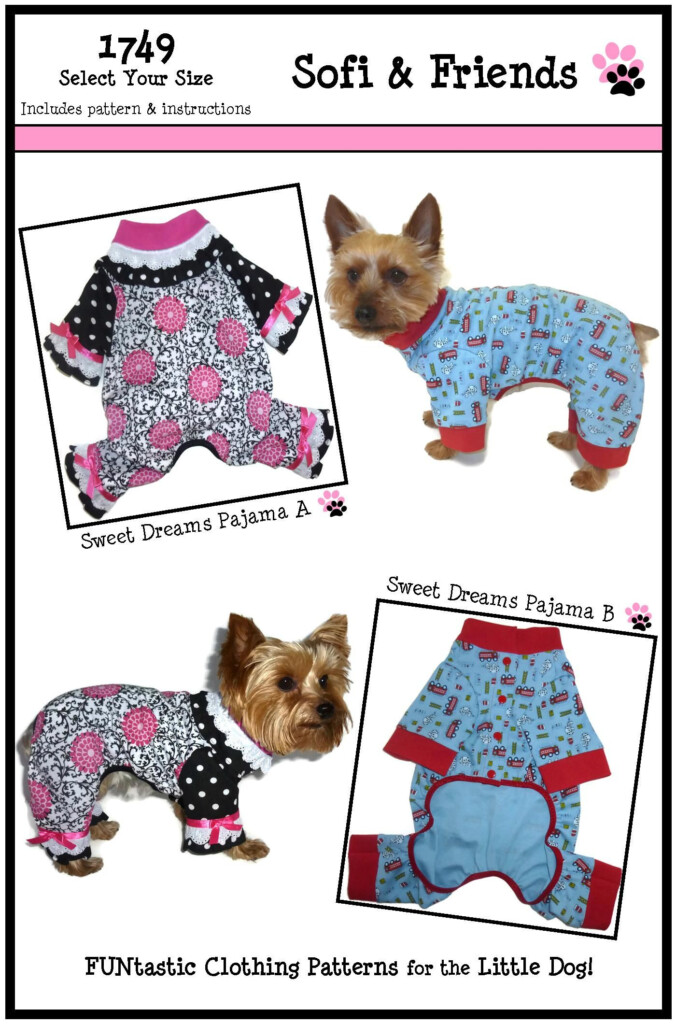 Pajama Free Printable Sewing Patterns For Dog Clothes