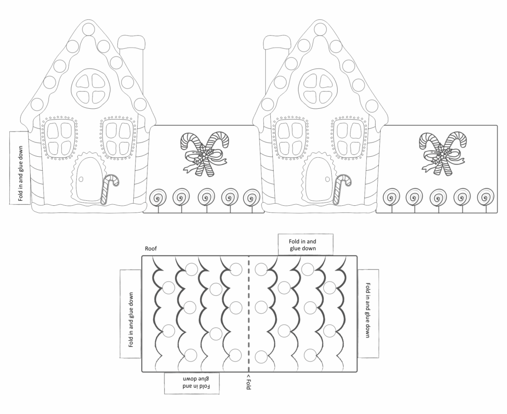Paper Gingerbread House Template Printable