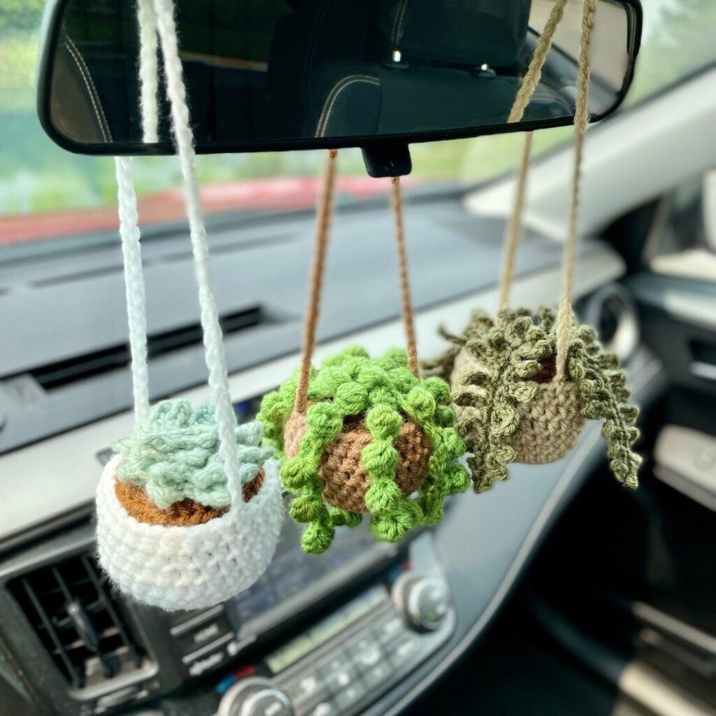 PATTERN Car Hanging Plant Crochet Pattern Crochet Hanging Plants 